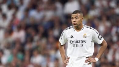 MADRID, SPAIN - SEPTEMBER 17: Kylian Mbappe of Real Madrid looks on during the UEFA Champions League 2024/25 League Phase MD1 match between Real Madrid CF and VfB Stuttgart at Estadio Santiago Bernabeu on September 17, 2024 in Madrid, Spain.