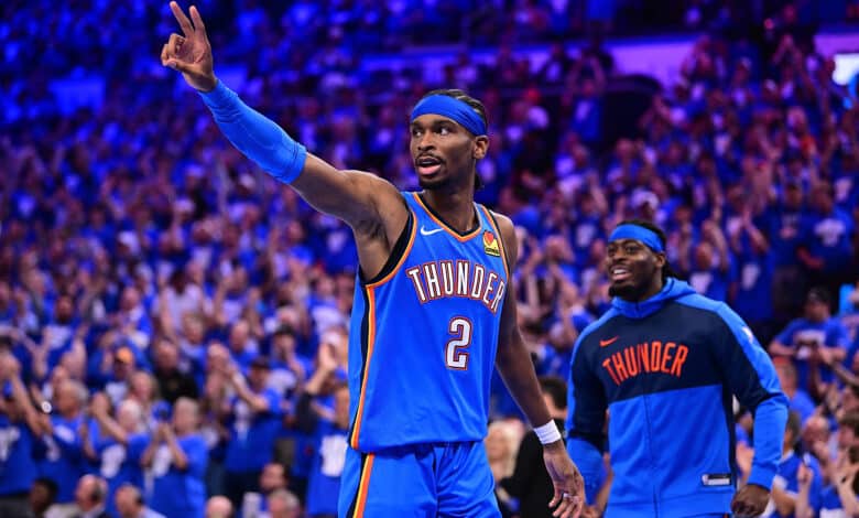 Shai Gilgeous-Alexander #2 of the Oklahoma City Thunder