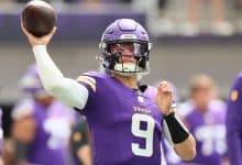 J.J. McCarthy #9 of the Minnesota Vikings