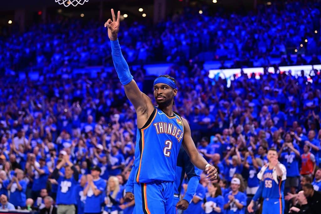 Shai Gilgeous-Alexander #2 of the Oklahoma City Thunder