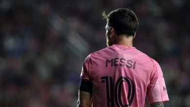 FORT LAUDERDALE, FLORIDA - OCTOBER 24: Lionel Messi #10 of Inter Miami CF looks on during the 2025 MLS Cup Playoff match between Inter Miami CF and Nashville SC at Chase Stadium on October 24, 2025 in Fort Lauderdale, Florida.