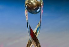 View of the FIFA U-17 World Cup Mexico 2011 trophy, at the Nezahualcoyotl Concert Hall in Mexico City, on May 17 2011. Mexico will face South Korea in the opening match next June 18. AFP PHOTO/Alfredo Estrella