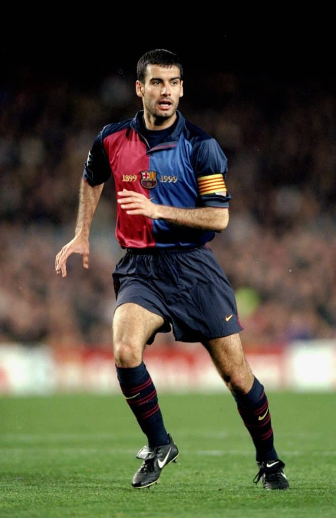 1 Mar 2000: Pep Guardiola of Barcelona during the UEFA Champions League group A match against Porto at the Nou Camp in Barcelona, Spain. Barcelona won 4-2. \ Mandatory Credit: