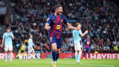 Robert Lewandowski of FC Barcelona