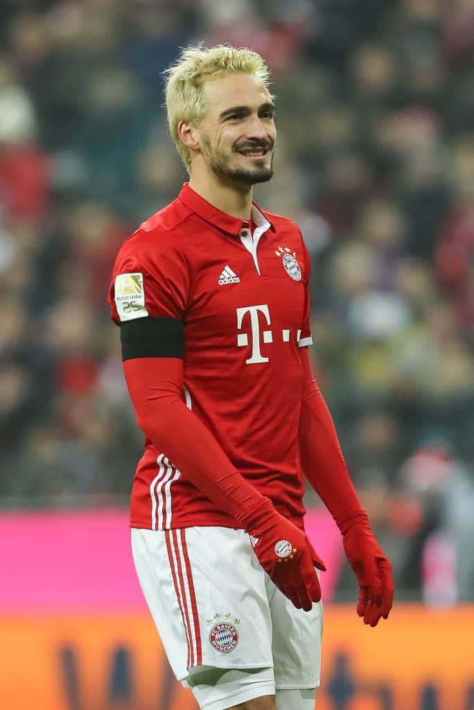 MUNICH, GERMANY - DECEMBER 21: Mats Hummels of Muenchen looks on during the Bundesliga match between Bayern Muenchen and RB Leipzig at Allianz Arena on December 21, 2016 in Munich, Germany. 