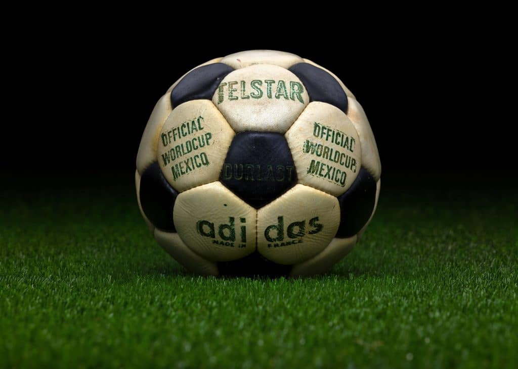 Detailed view of the adidas Telstar Durlast the official match ball of the 1970 FIFA World Cup in Mexico