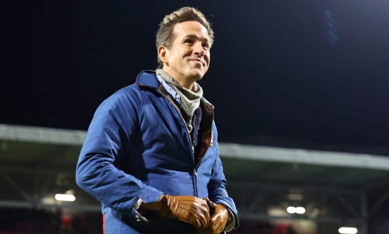 WREXHAM, WALES - JANUARY 9: Co owner of Wrexham, Ryan Reynolds during the Emirates FA Cup Third Round match between AFC Wrexham and Nottingham Forest on January 9, 2026 in Wrexham, Wales.