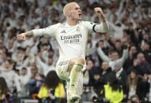 MADRID, SPAIN - JANUARY 20: Franco Mastantuono of Real Madrid celebrates his goal during the UEFA Champions League 2025/26 League Phase MD7 football match between Real Madrid C.F. and AS Monaco (ASM) at Estadio Santiago Bernabeu on January 20, 2026 in Madrid, Spain.
