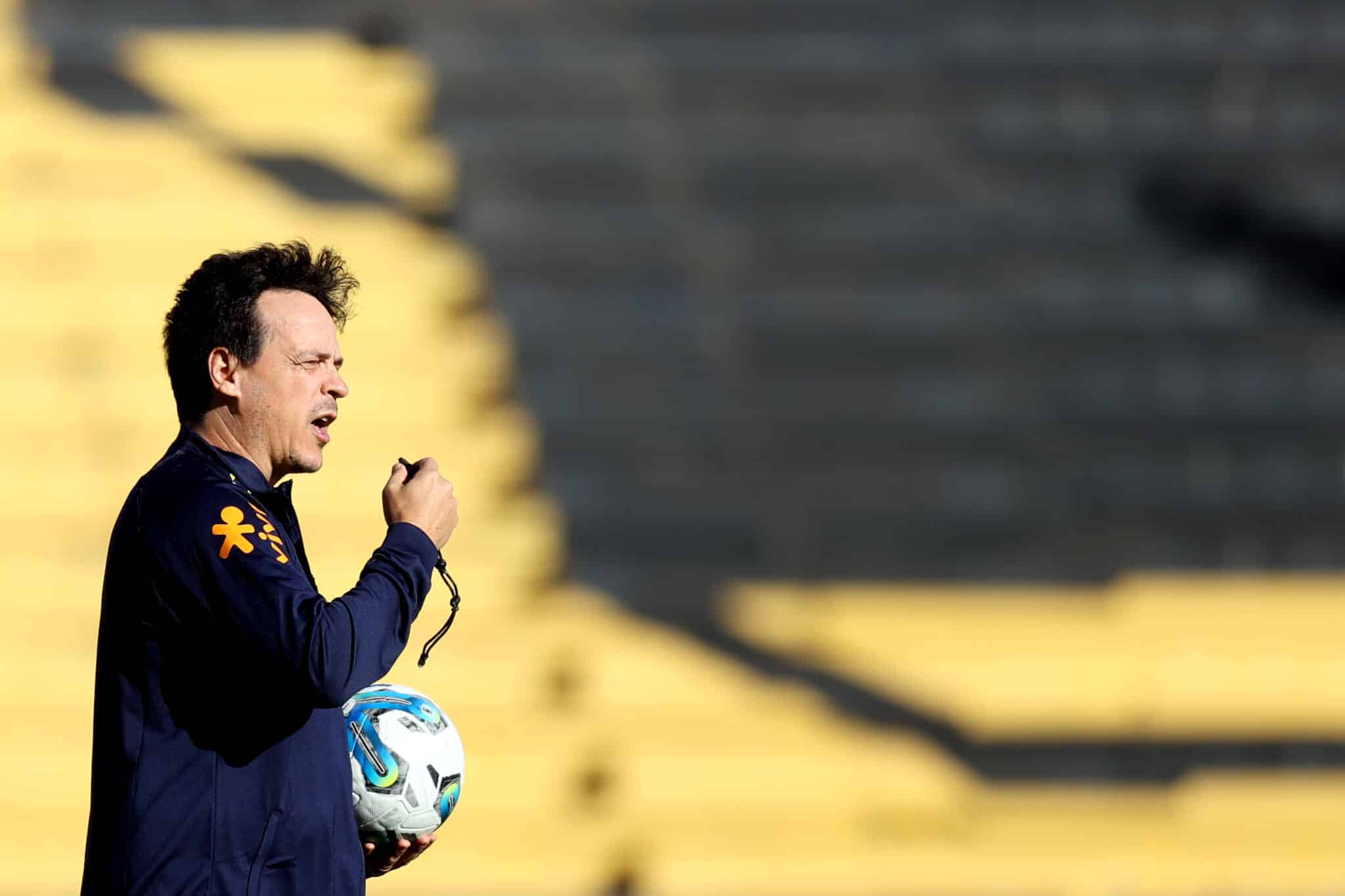 Fernando Diniz em treinamento pela Seleção - Vitor Silva / CBF