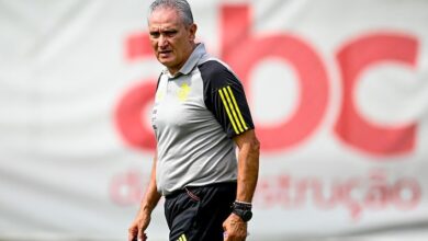 Tite treinando o Flamengo