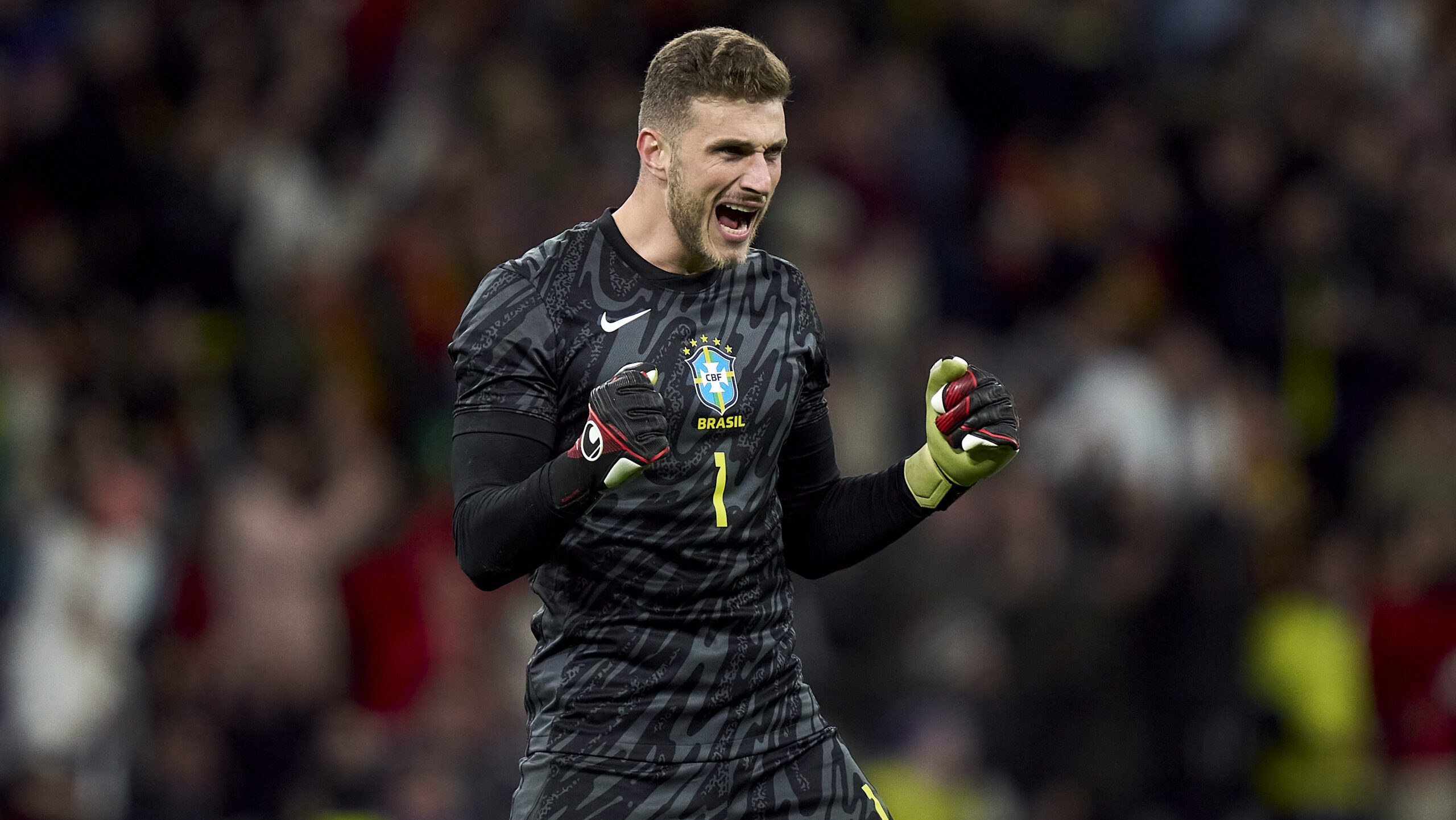 Bento em ação pela seleção brasileira