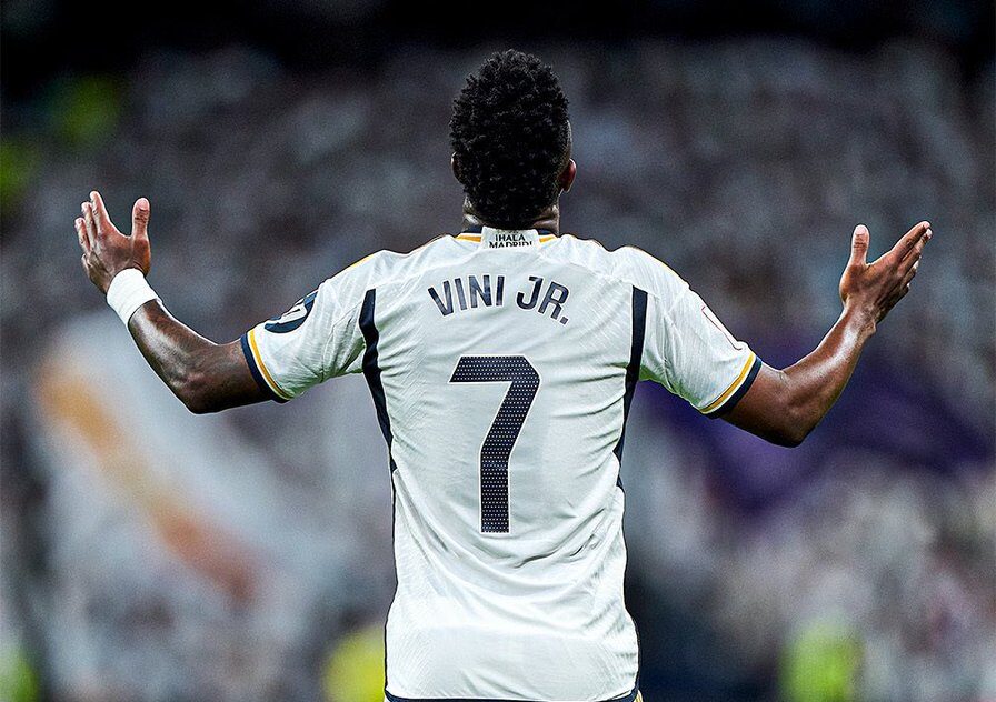 Vini Jr em jogo do Real Madrid