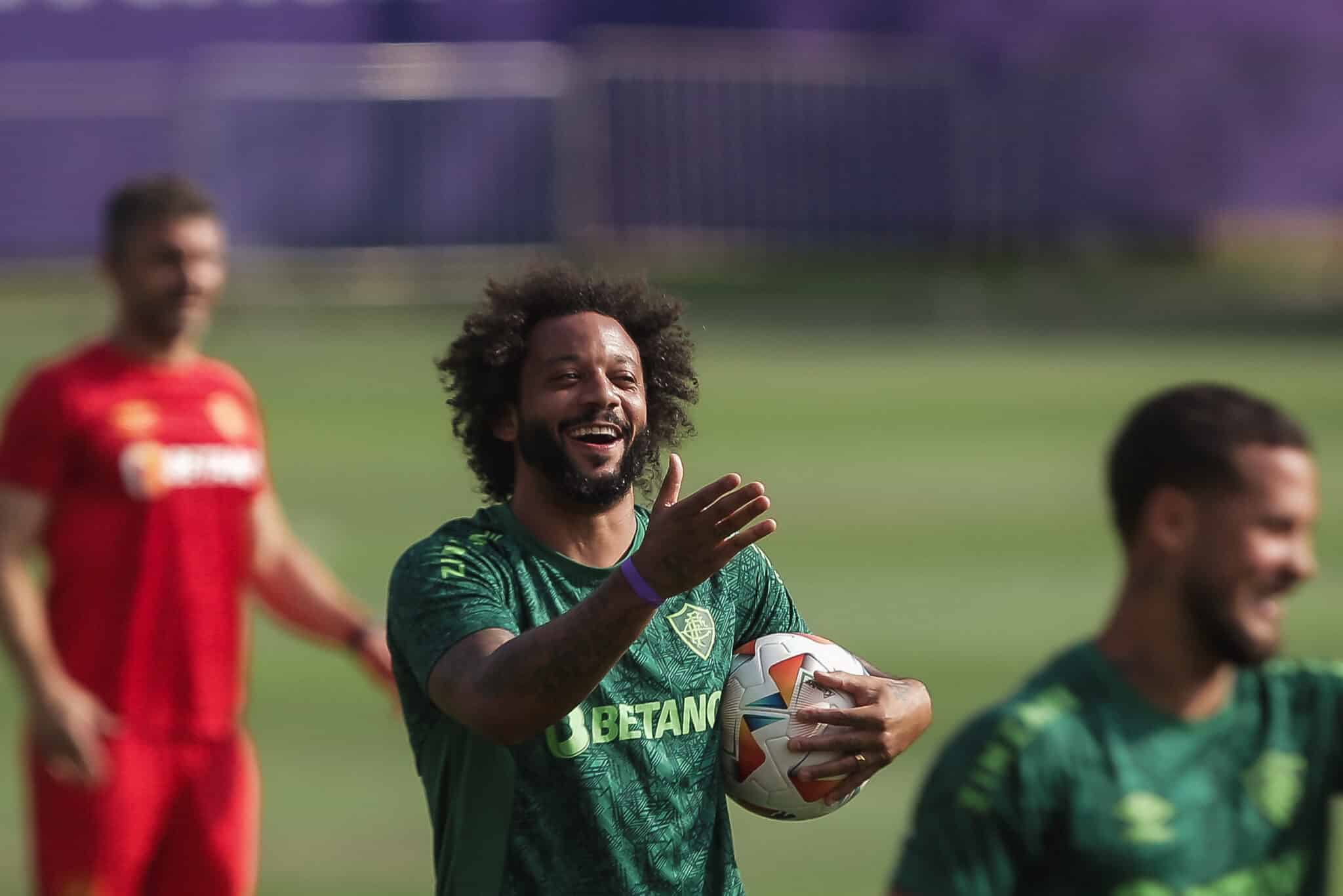 Marcelo em treino do Fluminense