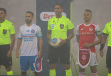 Everton Ribeiro e Renê antes de jogo entre Inter e Bahia pelo Brasileirão 2024