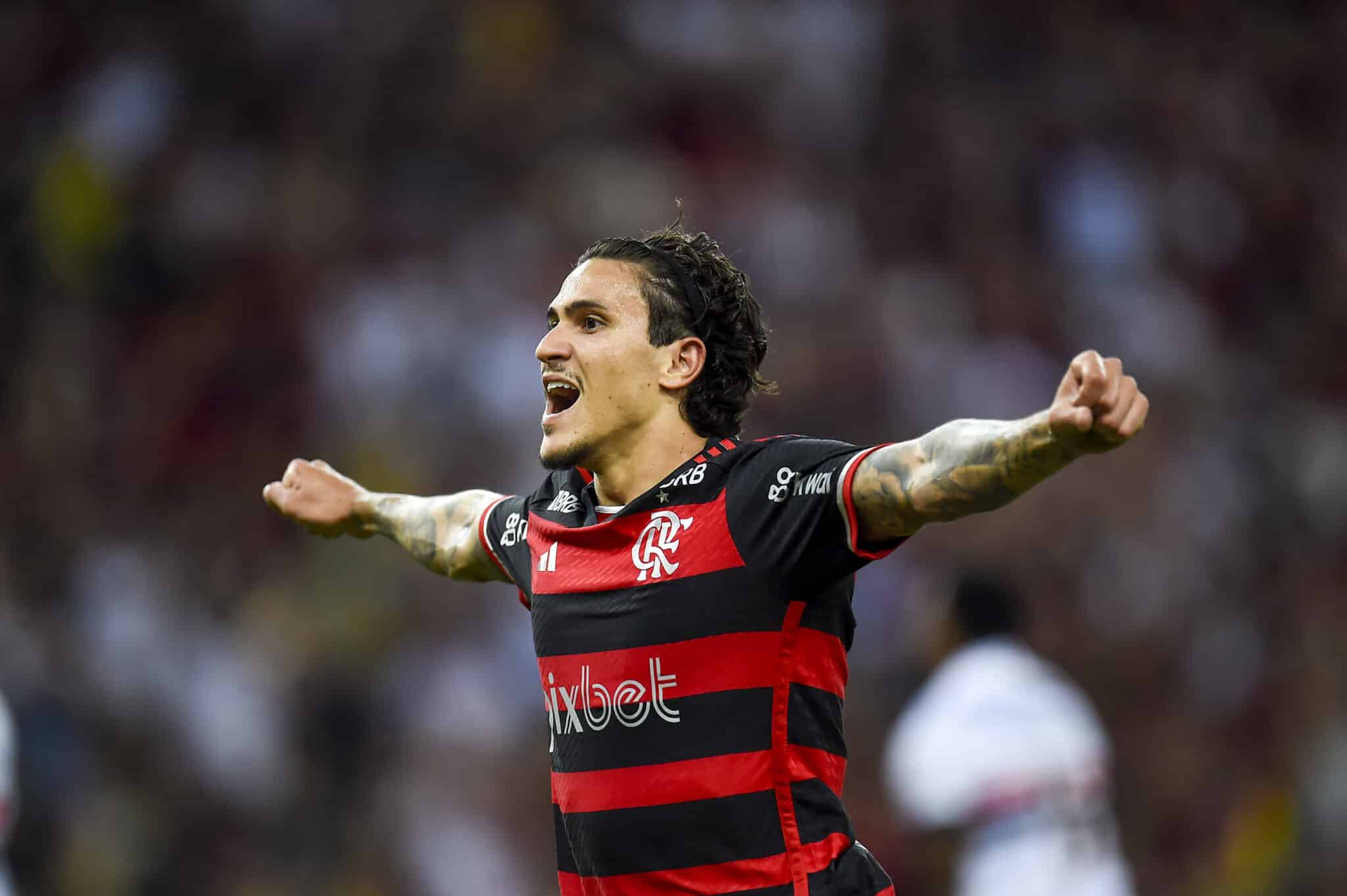 Pedro em jogo pelo Flamengo