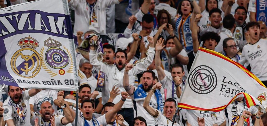 Torcida do Real Madrid comemora gol
