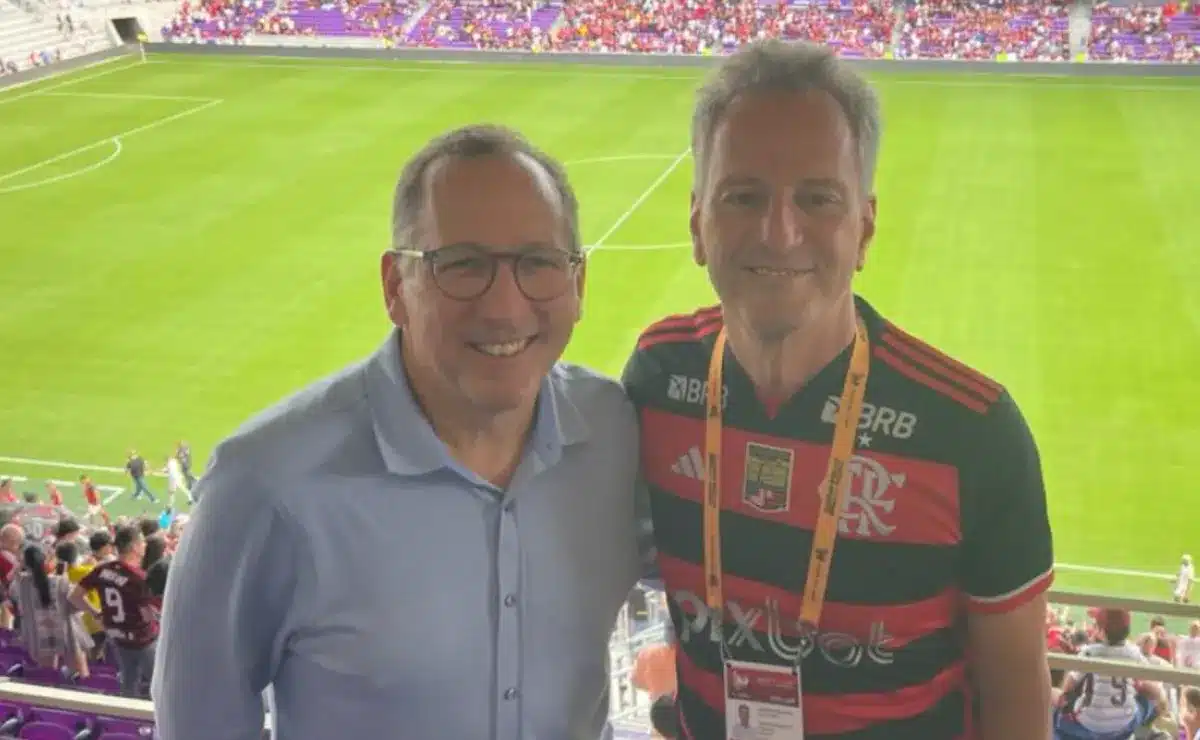 John Textor e Rodolfo Landim