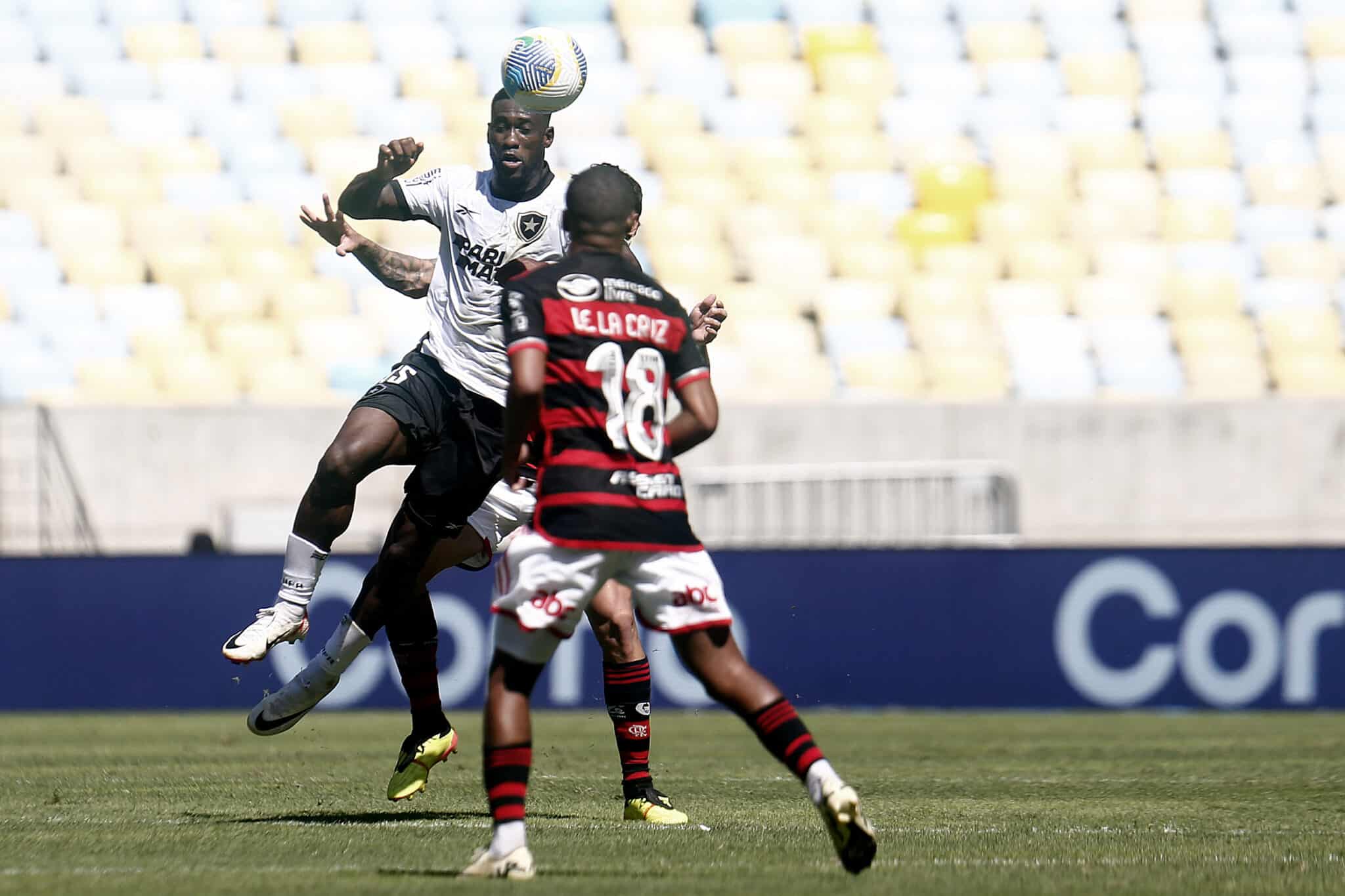 Bastos, zagueiro do Botafogo em clássico contra o Flamengo