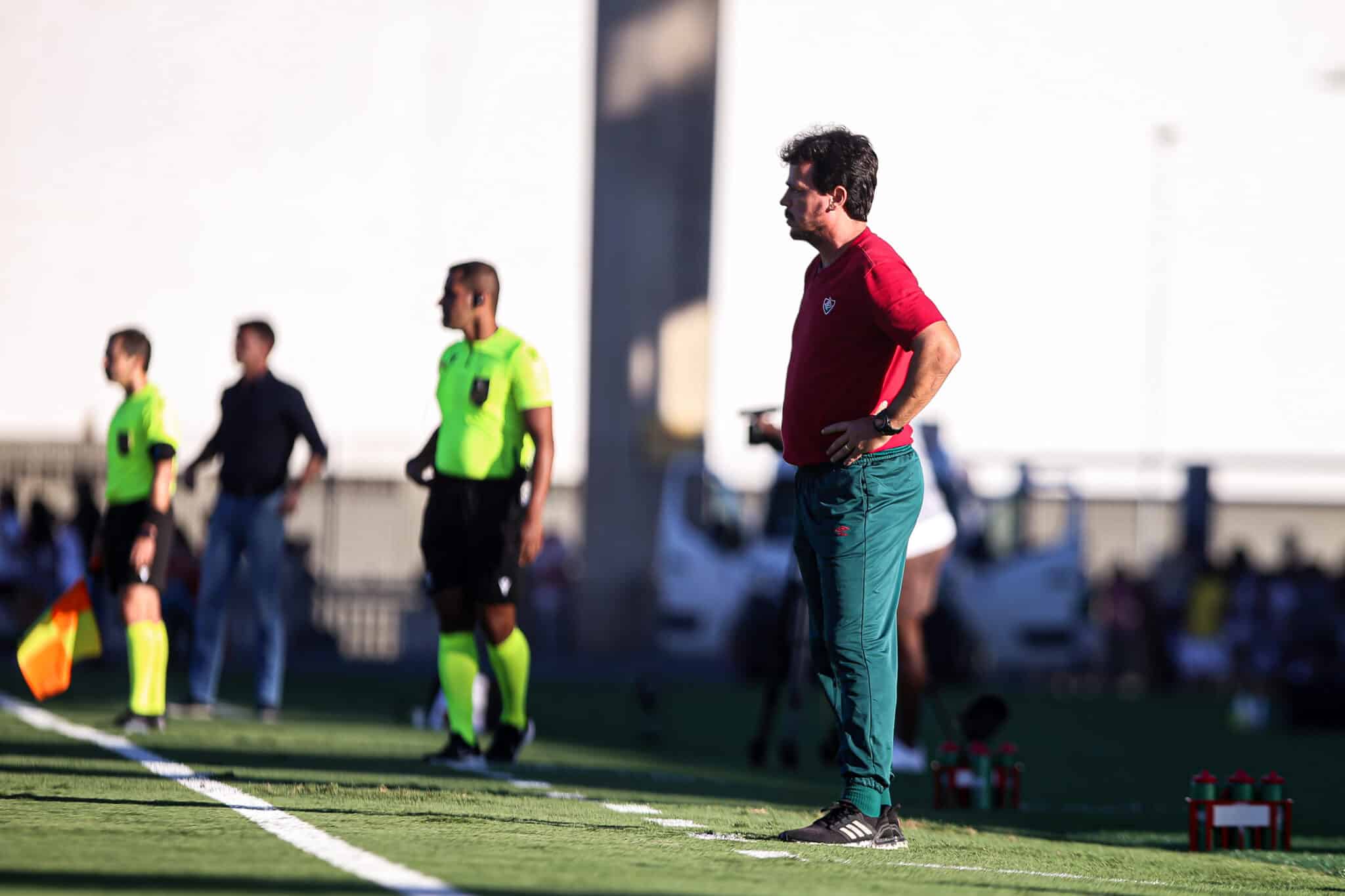 Fernando Diniz em jogo do Flu pela Copa do Brasil