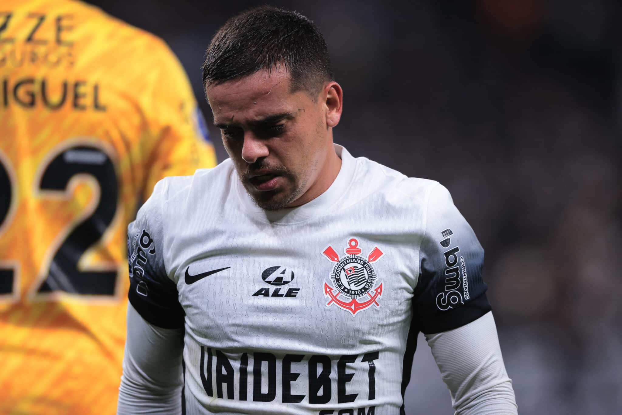 SP - SAO PAULO - 28/05/2024 - COPA SUL-AMERICANA 2024, CORINTHIANS X RACING-URU - Fagner jogador do Corinthians durante partida contra o Racing-URU no estadio Arena Corinthians pelo campeonato Copa Sul-Americana 2024. Foto: Ettore Chiereguini/AGIF