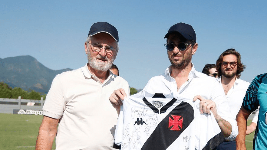 Josh Wander e Steve Pasko, executivos da 777 Partners, em visita ao CT Moacyr Barbosa, do Vasco