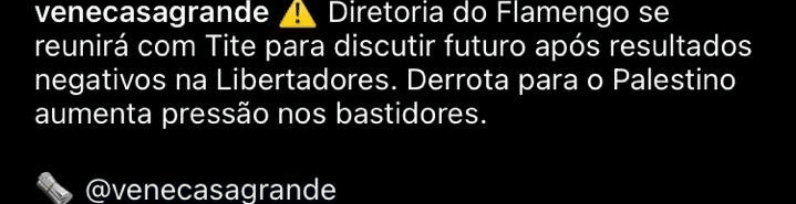 Flamengo terá reunião com Tite