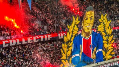Torcida do PSG homenageia Mbappé em seu último jogo no Parque dos Príncipes