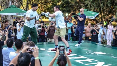 Chael Sonnen participou de treino aberto antes da 'Spaten Fight Night'