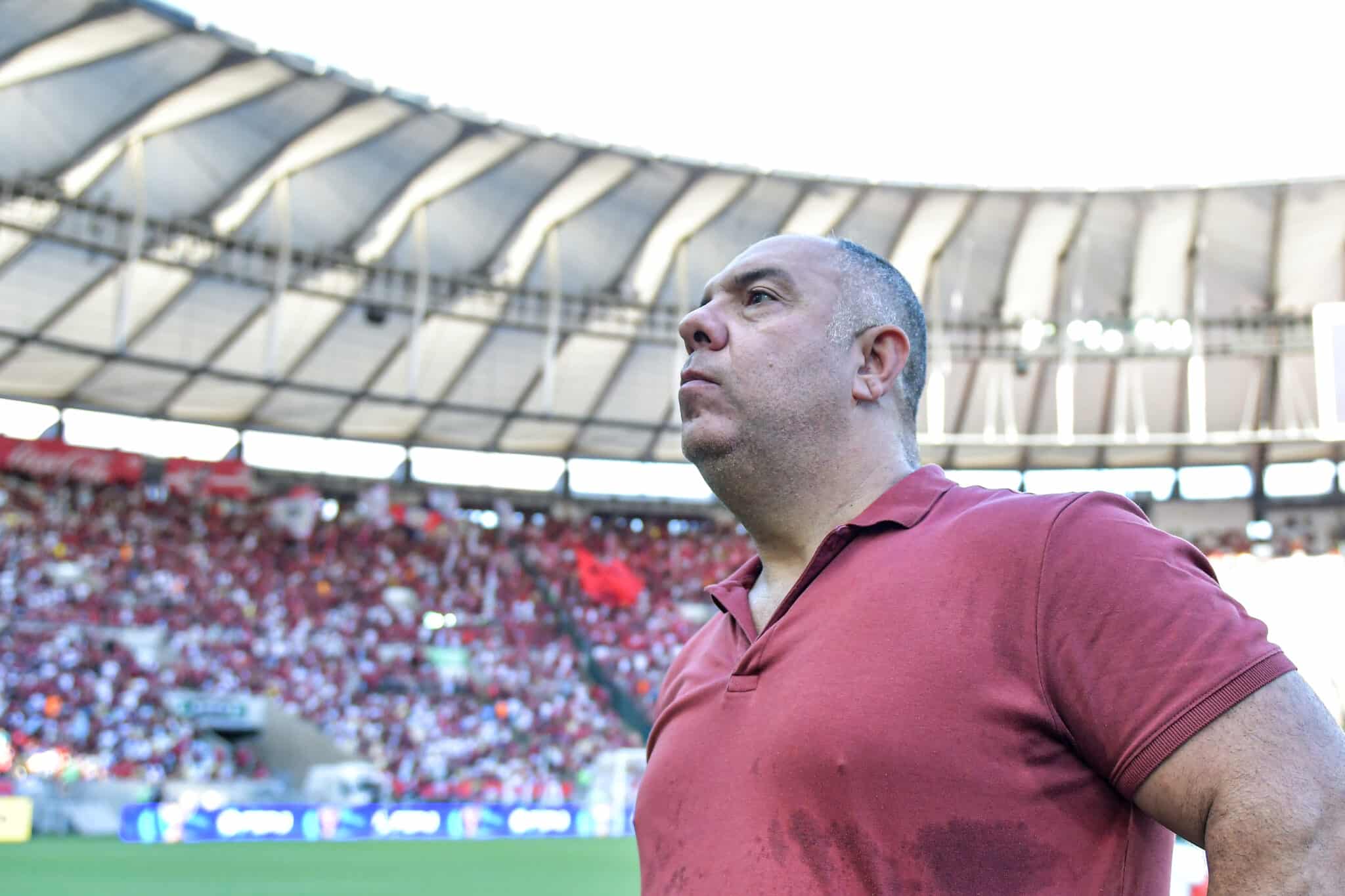 RJ - RIO DE JANEIRO - 30/03/2024 - CARIOCA 2024, NOVA IGUACU X FLAMENGO FINAL - Marcos Braz dirigente do Flamengo durante partida contra o Nova Iguacu no estadio Maracana pelo campeonato Carioca 2024. Foto: Thiago Ribeiro/AGIF