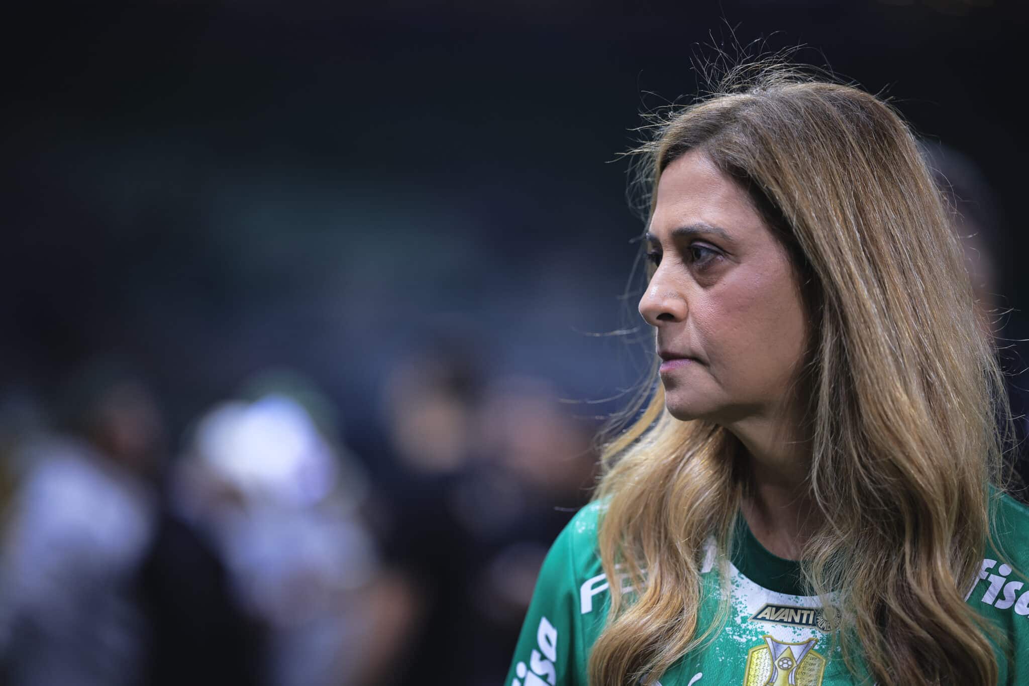 SP - SAO PAULO - 13/06/2024 - BRASILEIRO A 2024, PALMEIRAS X VASCO - leila pereira presidente do Palmeiras durante partida contra o Vasco no estadio Arena Allianz Parque pelo campeonato Brasileiro A 2024. Foto: Ettore Chiereguini/AGIF