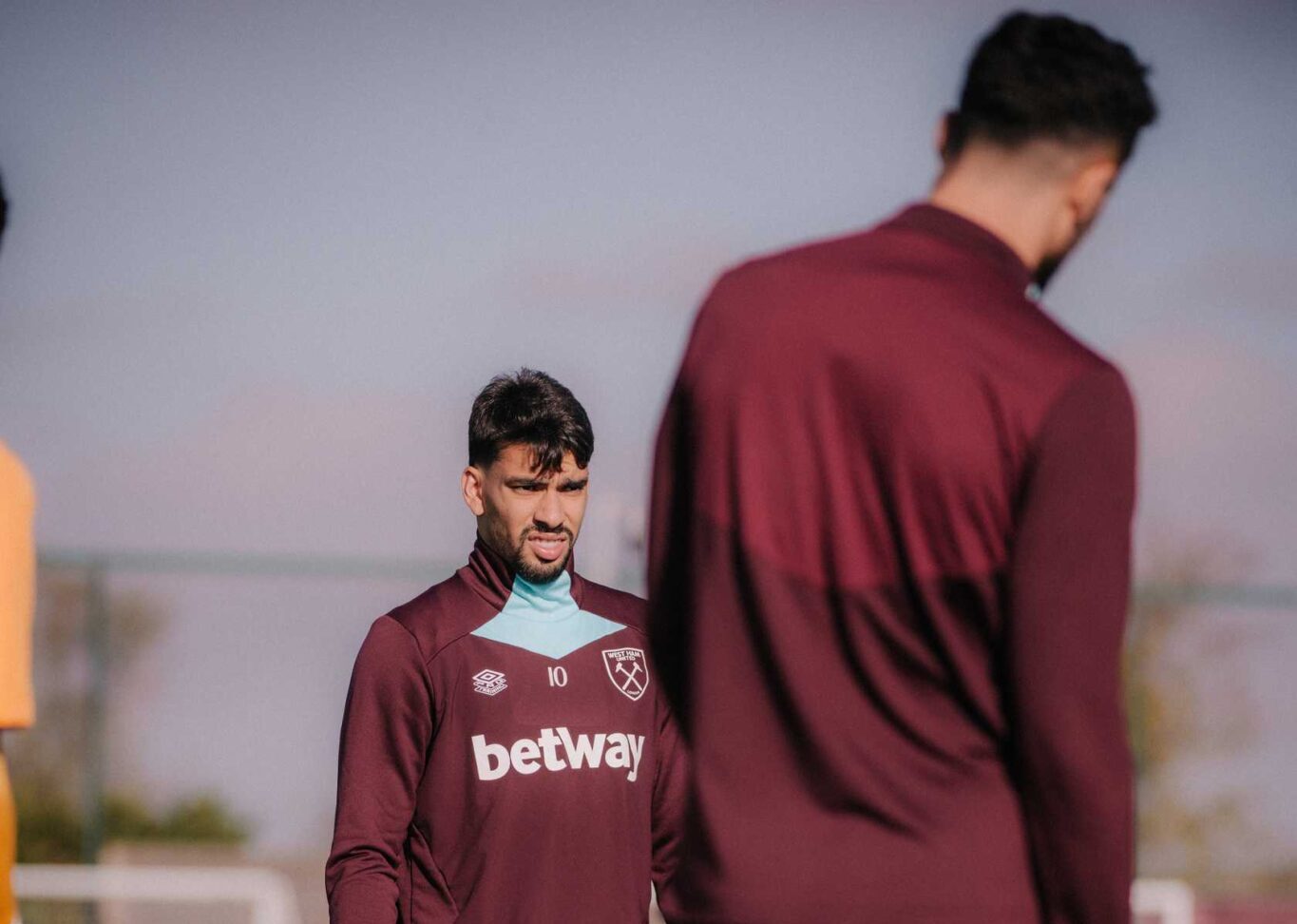 Lucas Paquetá em treino do West Ham