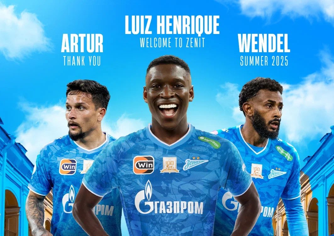 Zenit anuncia Luiz Henrique e as vendas de Artur e Wendel para o Botafogo