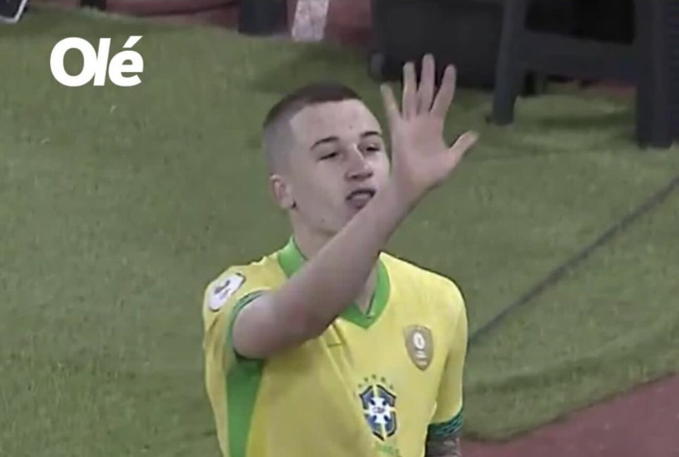 Igor Serrote provocando a Argentina depois do título no Sul-Americano Sub-20