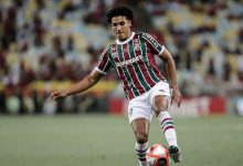 Gabriel Fuentes em ação pelo Fluminense
