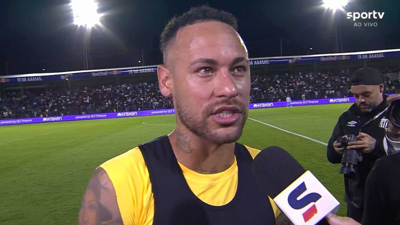 Neymar no amistoso contra o RB Leipzig