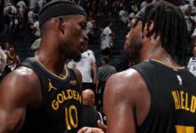 Jimmy Butler e Buddy Hield pelo Golden State Warriors