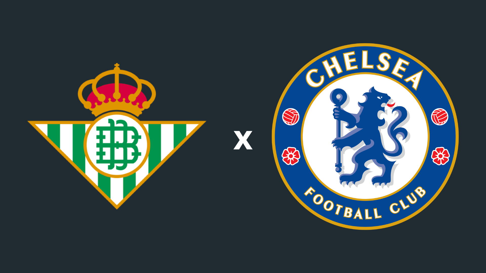 Escudos de Betis e Chelsea