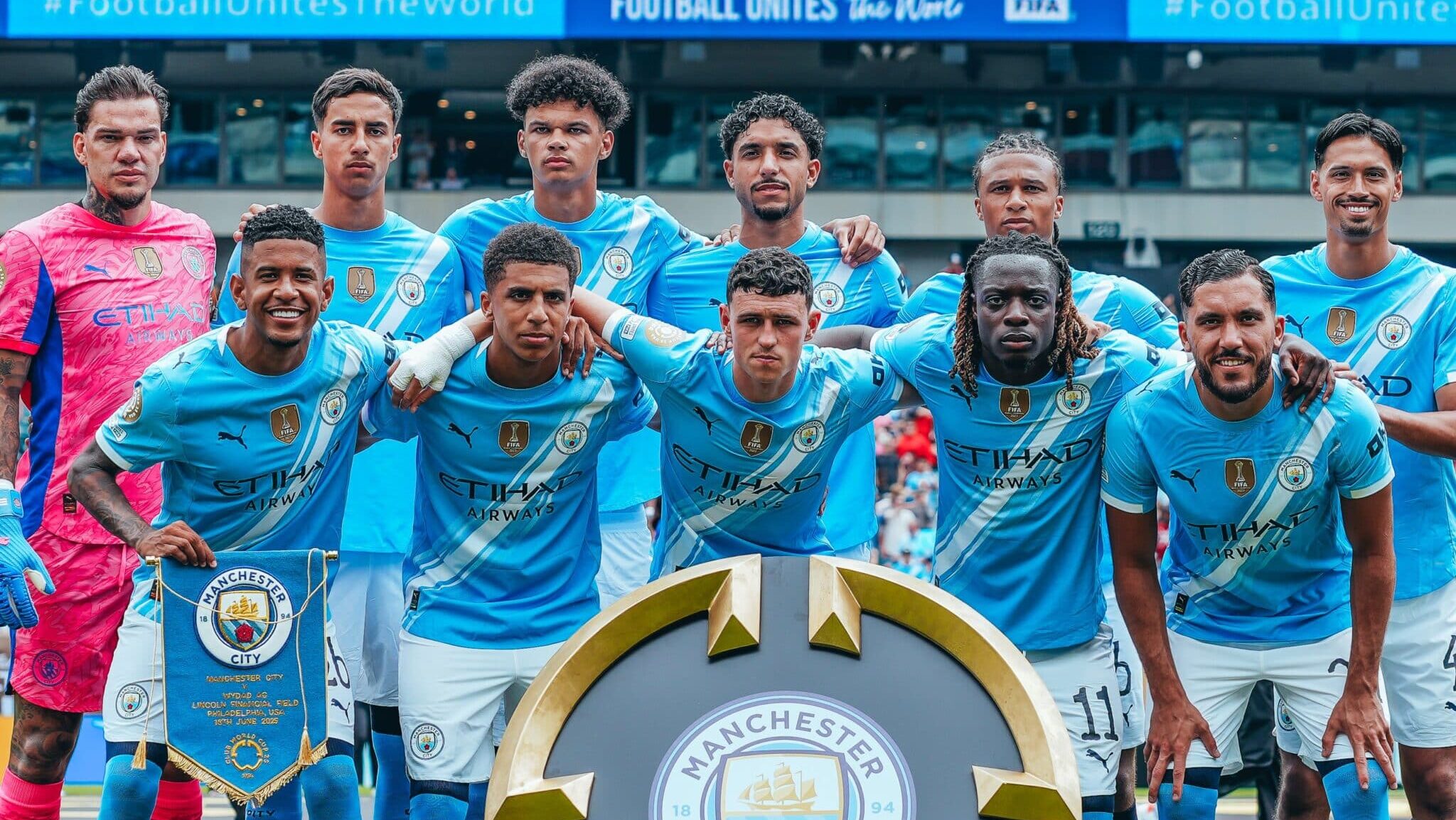 Jogadores do Manchester City