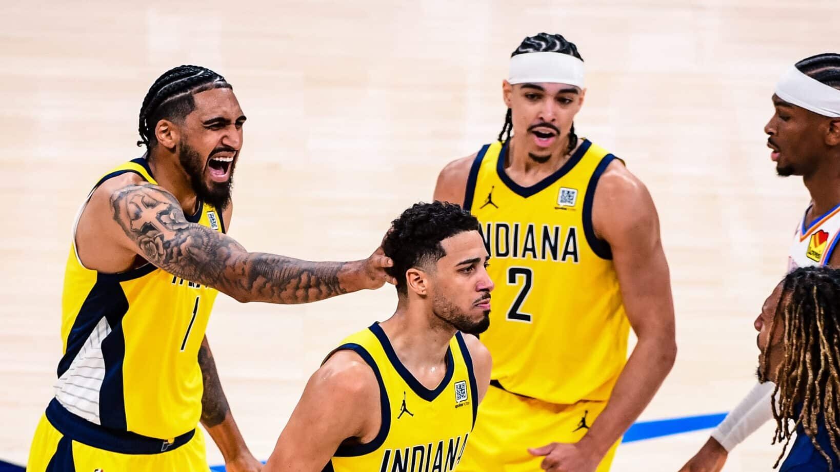 Haliburton na vitória do Pacers contra OKC nas Finais da NBA