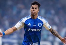 Kaio Jorge comemorando gol do Cruzeiro contra o Palmeiras