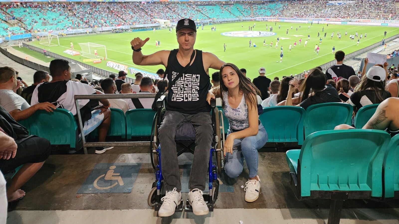 Cláudio e Karla na Arena Fonte Nova