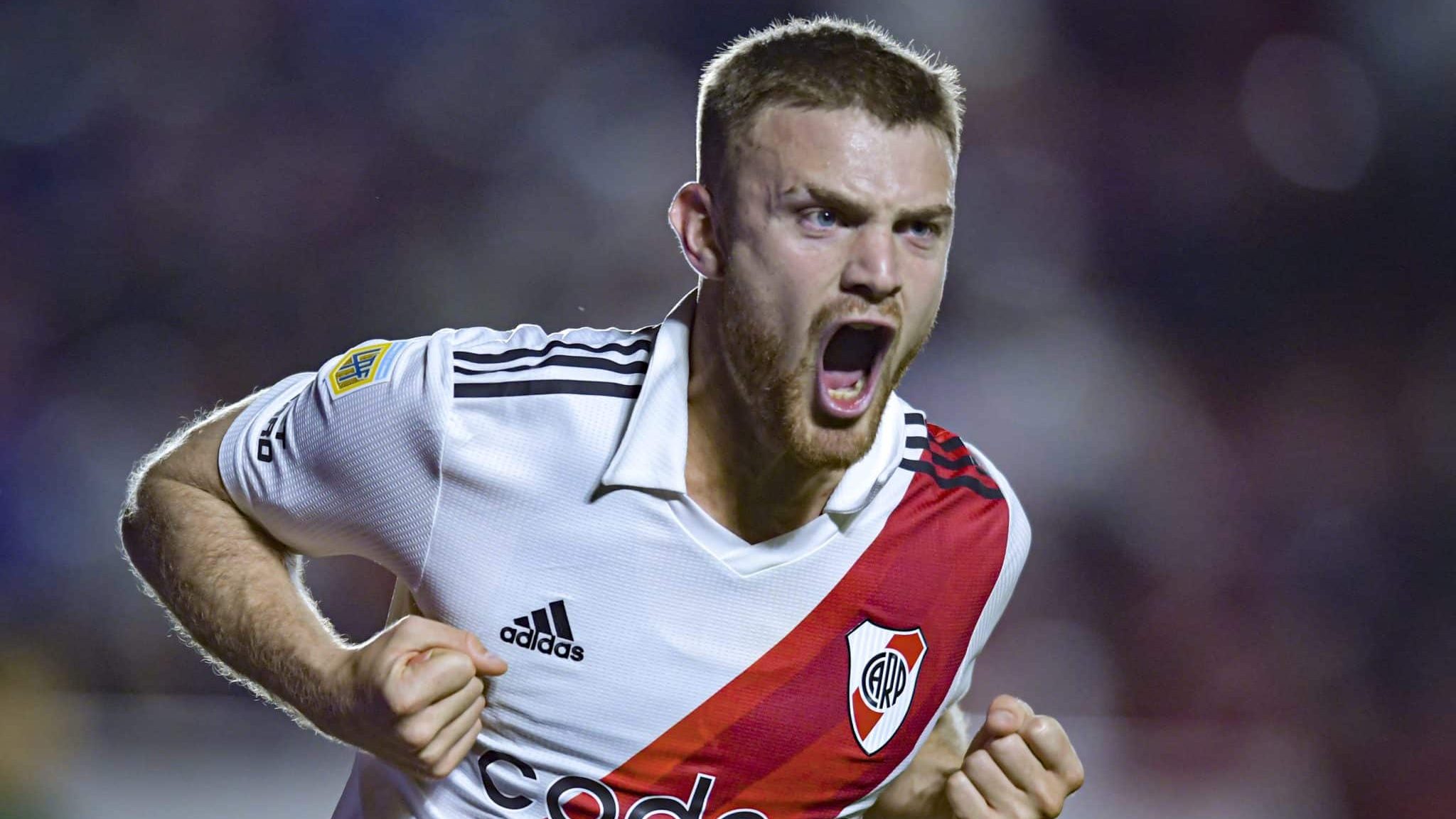Lucas Beltrán comemorando gol pelo River Plate - Marcelo Endelli/Getty Images