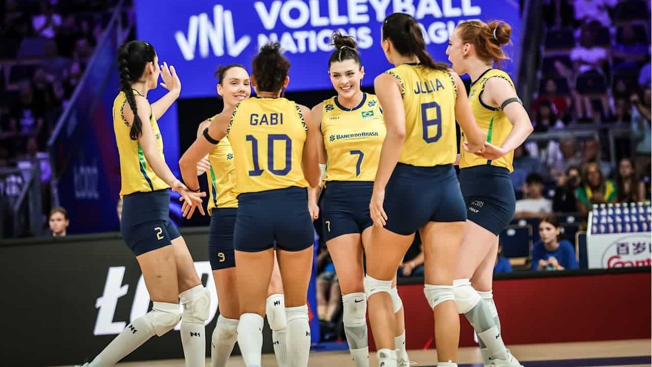 O Brasil venceu a Alemanha nas quartas de finais da Liga das Nações de Vôlei - Divulgação / FIVB