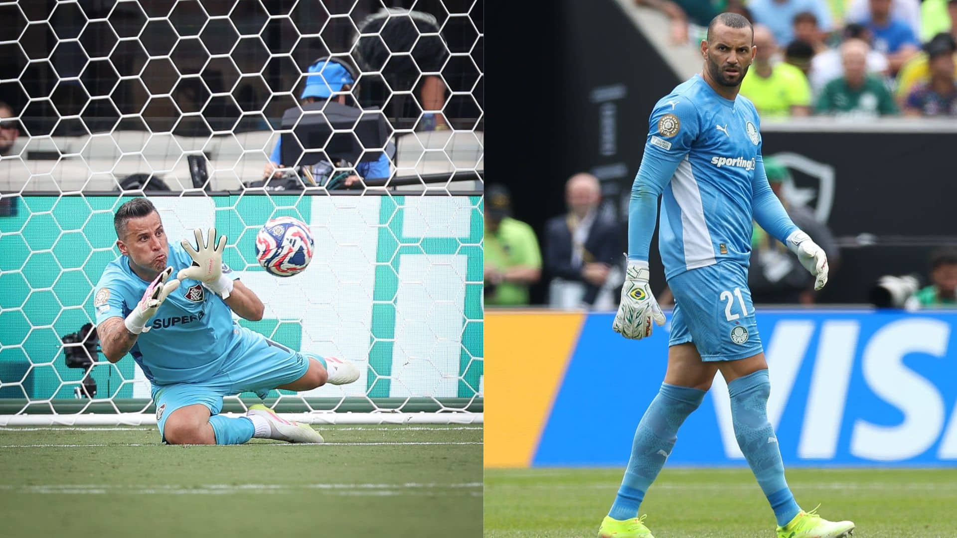 Fábio e Weverton são os goleiros dos clubes classificados às quartas da Copa do Mundo de Clubes - Divulgação / Fluminense / Palmeiras