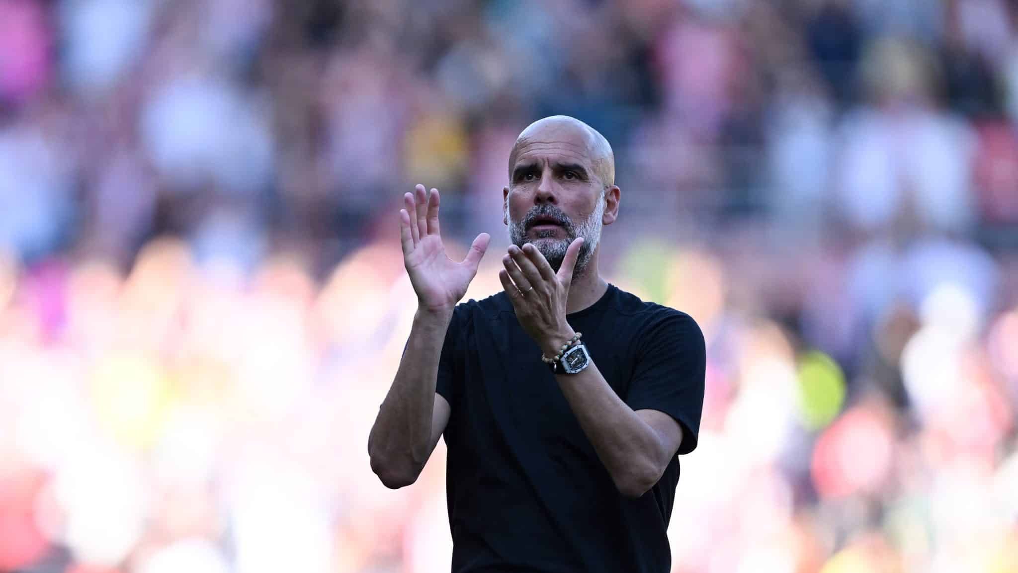 Pep Guardiola é o treinador do Manchester City