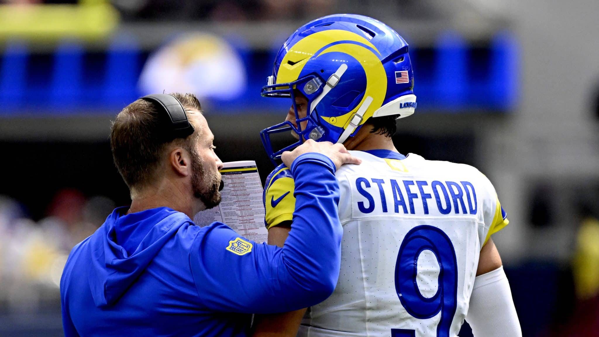 Sean McVay e Matthews Stafford pelo Los Angeles Rams