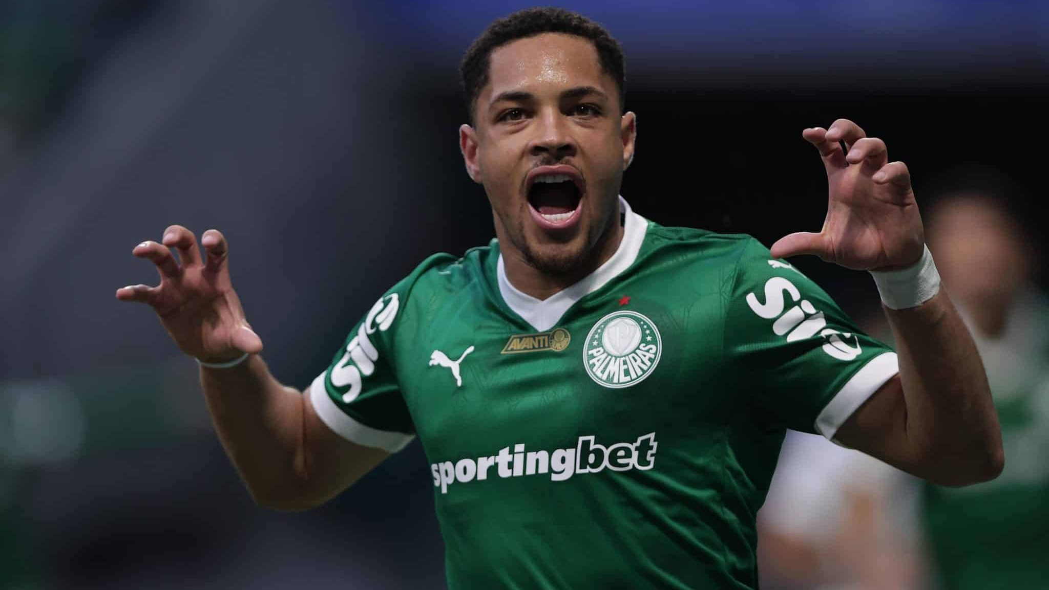 Vitor Roque foi o autor do gol da virada do Palmeiras sobre o Ceará - Ettore Chiereguini/ Agif/Gazeta Press