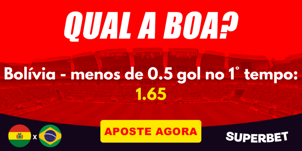Palpite para Bolívia x Brasil