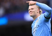 Haaland em ação pelo Manchester City