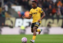 Jhon Arias em ação pelo Wolverhampton